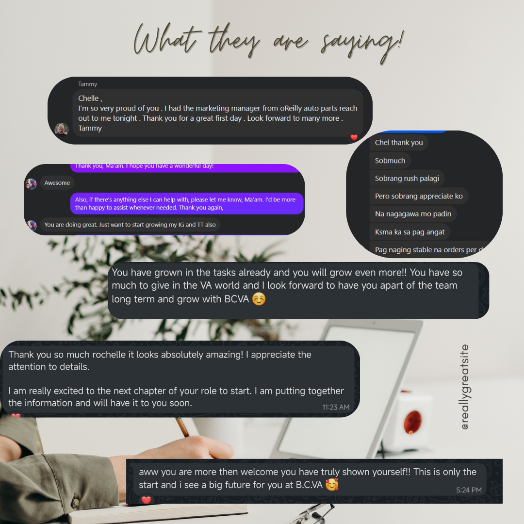 Client feedback collage